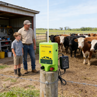 Transformateur d'énergie pour clôture HPSfence 1J étanche avec adaptateur secteur, sortie AC, sûr et écologique