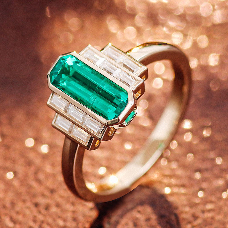 Real solid 10Kgold lab gemstone ring