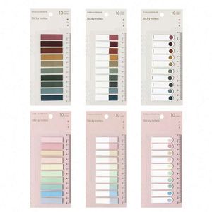 Multiple Colors Assorted Series <b>Sticky</b> Index Tabs Ruler Adhesive Page Markers Office School Stationery Document - Product Image 5