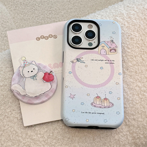 <span class=keywords><strong>Chat</strong></span> mignon support magnétique adapté pour 16 coque de téléphone IPhone17 11 Film 15promax <span class=keywords><strong>pas</strong></span> <span class=keywords><strong>cher</strong></span> en gros 14 anti-dérapant - Product Image 2