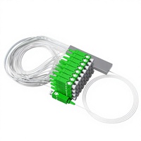 Répartiteur de microfibre optique PLC pour tube en acier 1*81*41*21*16 avec port Mini SC/UPC pour câble de fibre optique
