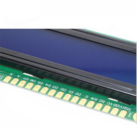 Modul LCD Monokrom 1602 STN Grosir Pabrik Kustom, Layar Karakter 16x2, Latar Belakang Biru, Lampu Latar LED 300cd/m