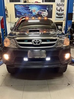 Spoiler de toit avant Hilux Vigo avec feux LED DRL, kit carrosserie, accessoires pour Toyota VIGO 2005-2014
