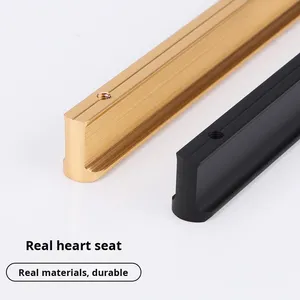 Cabinet Drawer Handle European Style Modern Simple Solid Extended Invisible Black Wardrobe <strong>Door</strong> Living Room Durable - Product Image 4