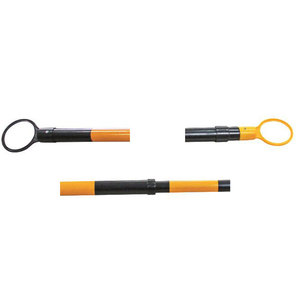 Barra DE SEGURIDAD retráctil plegable extensible de plástico, barra cónica negra y <span class=keywords><strong>amarilla</strong></span> - Product Image 3
