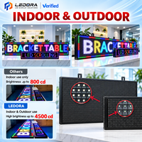 Modul Layar LED P10 Indoor SMD Merah Teks Bergulir 500cd Kecerahan Tinggi untuk Iklan Toko Garansi 5 Tahun