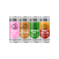 Protein Hard Seltzer Sabor Sandía y Menta, 10g de Proteína de Suero, 10% ABV, Personalizable, 330ml, Bebida Alcohólica Espumosa para Después del Ejercicio
