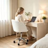 Tabouret de table blanc pour salon de manucure, chaise pour ongles, salon de beauté, barbier, 1 pièce