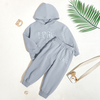 Vente chaude Conception Personnalisée Printemps Hiver Adolescent Vêtements À Capuche Bio French Terry Bébé Garçon Fille Vêtements Ensembles