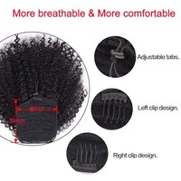 Queue de cheval afro bouclée avec cordon de serrage pour femmes noires
