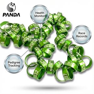 Hoogwaardige moderne milieuvriendelijke gepersonaliseerde aluminium duivenring met telefoonnummer voor vogels - Product Image 5