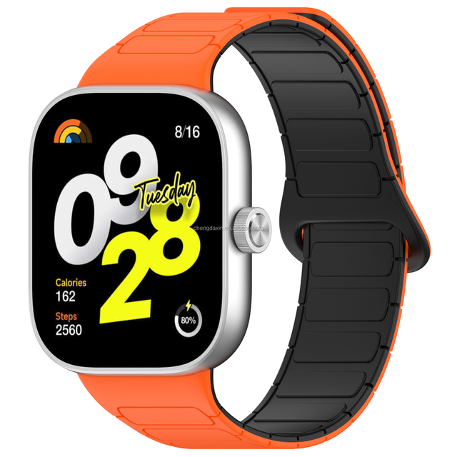 Soft WatchBand for Redmi Watch 4 Xiaomi Band 8 9 Pro Replacement Magnetic Silicone Strap