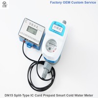 Compteur d'eau intelligent à carte IC prépayée haute précision, structure séparée, affichage à distance, R80 IP68, compteurs de débit mécaniques