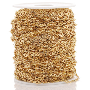 Thép Không Gỉ 18K Vàng Mạ 4Mm Rộng Vòng Hollow Chuỗi Titan Chuỗi Thép Cho Phụ Nữ Tự Làm Của Phụ Kiện Đồ Trang Sức - Product Image 6