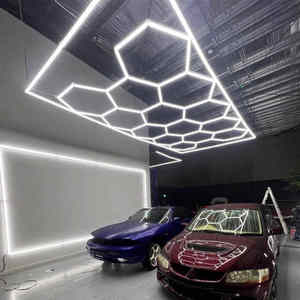 Économie d'énergie bricolage LED voiture détaillant atelier de travail plafond hexagonal nid d'abeille lumières Garage Led hexagone - Product Image 1