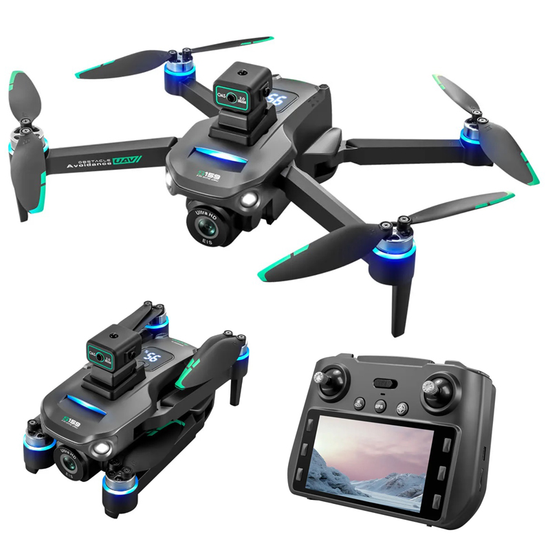 New S159 Mini Drone Wifi Fpv Obstacle Avoidance Optical Flow Foldable Aerial Vehicle RC Dron Toy
