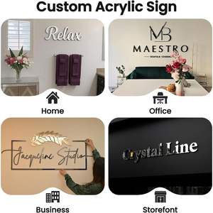 Mimaik สติกเกอร์ติดผนัง3D ตัดด้วยเลเซอร์แบบมืออาชีพสั่งทำป้ายสัญลักษณ์ทำจากอะคริลิกสำหรับสำนักงานและร้านเสริมสวย - Product Image 2