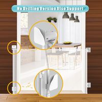 Barrière de sécurité rétractable Probebi SG0021A avec logo personnalisé, sans perçage, en maille, pour escaliers, pour bébés et enfants