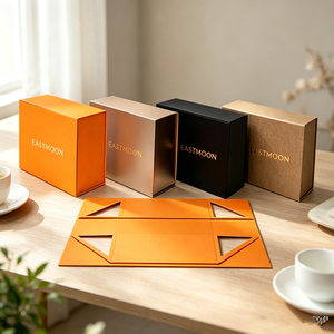 Eco-friendly <b>Collapsible</b> Magnetic Closure Gift Boxes, Foldable Rigid Cardboard Boxes with Custom Print for Gifts - Product Image 5