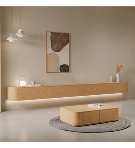 Mueble <span class=keywords><strong>de</strong></span> <span class=keywords><strong>TV</strong></span> Moderno y Sencillo <span class=keywords><strong>de</strong></span> Madera Maciza para Montar en la Pared y Juego <span class=keywords><strong>de</strong></span> Mesa <span class=keywords><strong>de</strong></span> Centro, Muebles <span class=keywords><strong>de</strong></span> Madera para Sala <span class=keywords><strong>de</strong></span> Estar - Product Image 3