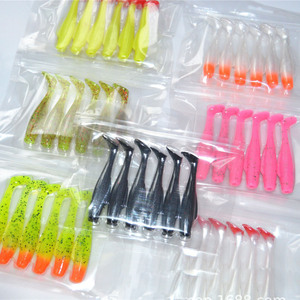 TOPIND, 6 uds. Por bolsa, ABS Multicolor señuelo de pesca, cebo suave de cola en T para anzuelo de lubina para pesca en Río y Lago - Product Image 2