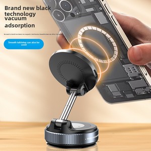 K007 hợp kim kẽm có thể gập lại từ xe điện thoại chủ hấp phụ hút chân không màn hình sạc không dây khung điện thoại di động đứng - Product Image 2