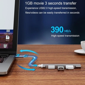 Hầu hết <span class=keywords><strong>c</strong></span>á<span class=keywords><strong>c</strong></span> chi phí-hiệu quả 4 trong 1 dữ liệu USB <span class=keywords><strong>C</strong></span> Docking Station USB Hub cho máy tính xách tay nhôm Docking Station - Product Image 4