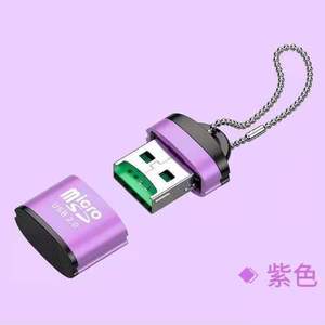 เครื่องอ่านการ์ดโลหะไมโครยูเอสบี 2.0 สำหรับโทรศัพท์มือถือ SD TF เมมโมรี่การ์ดออลอินวันภายนอก - Product Image 1