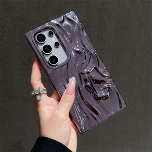 เคสโทรศัพท์มือถือลายคลื่นเคลือบเงาหรูหราสำหรับ Samsung S26 ultra S25 S24 S23 Series FE ฝาหลังลายคลื่นน้ำแบบด้าน - Product Image 6