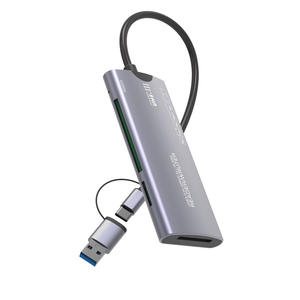 เครื่องอ่านการ์ดสำหรับแล็ปท็อป USB-C อะลูมิเนียมอัลลอย6ชนิดความเร็วสูง USB3.0ตัวอ่านการ์ด <span class=keywords><strong>SD</strong></span> <span class=keywords><strong>XD</strong></span> TF CF <span class=keywords><strong>MS</strong></span> M2การ์ดและการติดตั้งภายนอก - Product Image 1