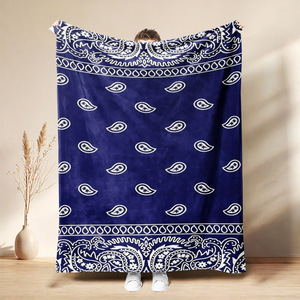 Manta de Franela con Diseño Paisley, Manta para Siesta, Cálida, Súper Suave para Cama, Sofá, Sillón, Impresión Personalizada, Venta al Por Mayor - Product Image 5