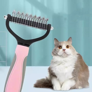 Spazzola e <span class=keywords><strong>pettine</strong></span> in metallo <span class=keywords><strong>per</strong></span> toelettatura animali, rastrello <span class=keywords><strong>per</strong></span> <span class=keywords><strong>sottopelo</strong></span> <span class=keywords><strong>per</strong></span> <span class=keywords><strong>gatti</strong></span> e cani, strumenti <span class=keywords><strong>per</strong></span> la toelettatura - Articoli caldi in vendita - Product Image 2