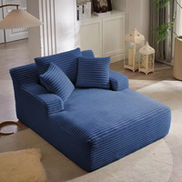 Chaise longue en tissu avec rembourrage en éponge, style moderne et minimaliste, fauteuil individuel avec repose-pieds pour salon, chambre à coucher, appartement, meubles