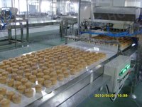 Ligne de production entièrement automatique de cupcakes fourrés à la crème pâtissière HG, machine à faire des cupcakes fourrés à la crème pâtissière avec système de contrôle PLC
