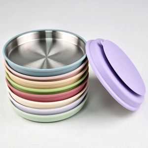 Ensemble d'alimentation portable pour bébé en acier inoxydable 304, assiette à succion, non toxique, qualité alimentaire, moderne, écologique, solide - Product Image 4