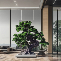 Grand arbre artificiel en pin bonsaï décoratif d'intérieur écologique de 170 cm, plante verte décorative d'intérieur, pin artificiel à vendre