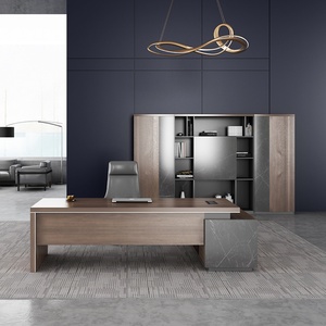 Bureau de direction industriel moderne de luxe ergonomique en bois à prix de gros - Product Image 1