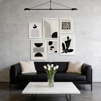 Ensemble de 7 tableaux muraux abstraits modernes, minimalistes, style bohème, peintures numériques à l'huile, ensemble de 7 tableaux muraux abstraits modernes numériques à l'huile