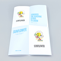 Dossier de dépliants en couleur imprimé de logo personnalisé en carton enduit bon marché pour livret Manuel de l'utilisateur Instructions Plier des brochures