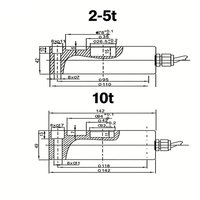 Capteur de force de compression rond MLC212 pour machine de test de pesage, cellule de charge 10 tonnes, précision 0,05 %, fixation par vis