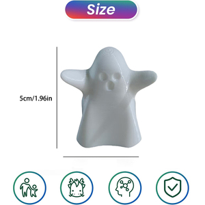 Vente chaude 3D Imprimé Blanc Fantôme Jouet Créatif Mignon Halloween Nouveauté & <span class=keywords><strong>Gag</strong></span> pour La Décoration Intérieure et La Célébration - Product Image 3