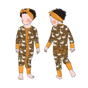 Bebé recién nacido Top moda lindo patrón impreso bambú niñas Butt Ruffle Romper pijamas para niños y bebés - Product Image 6