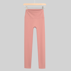 Pantalon de yoga sport pour femme avec logo personnalisé, taille haute, sans couture, élastique, amincissant, avec poche, en Spandex/Nylon - Product Image 1