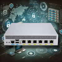 SmallPC 6 LAN Intel Core J6412 2.5G Wireless Soft Router PfSense Firewall Mini PC Industri Berbahan Logam Putih Dukungan VPN CE/FCC 4-6