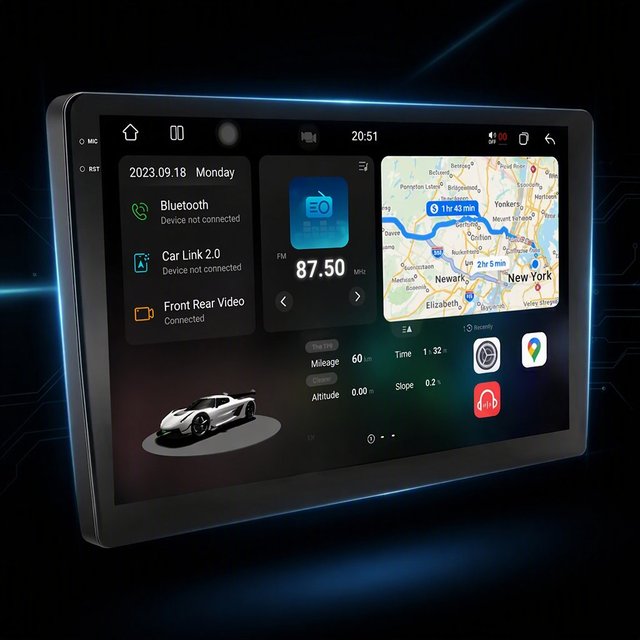 10inch Android Car Stereo with DSP FM Transmitter Amplifier & Reversing Aid 2K for Player GPS Navigation WIFI 1 Year Warranty