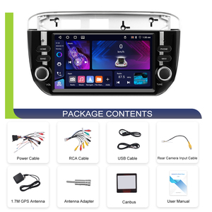 Podofo 7 "4 + 64G Android autoradio stéréo sans fil Carplay/Android Auto GPS/DSP/Wifi/FM/RDS/BT pour <span class=keywords><strong>FIAT</strong></span> <span class=keywords><strong>Punto</strong></span> 2012-2016 ODM OEM - Product Image 6