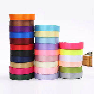 Pita Satin Grosgrain Poliester 100% Daur Ulang Cetak Embos dengan Logo Merek untuk Pembungkus Kado Khusus - Product Image 4