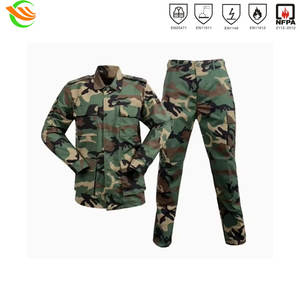 Ensemble de tenue tactique de camouflage BDU à manches longues, veste de camouflage avec pantalon en tissu Ripstop - Product Image 1