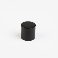 Tapa Magnética de Aluminio para Perfume, Forma Cilíndrica, Elegante, para Botellas con Cuello de 15 mm, Color Negro Brillante, Certificación TUV