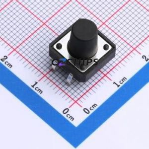 TS015-CBW1EH11.0 Tactile Switch Through hole-4P,12x12mm Switch Single Pole Single Throw Round Button 1.8N Through Hole - Product Image 1